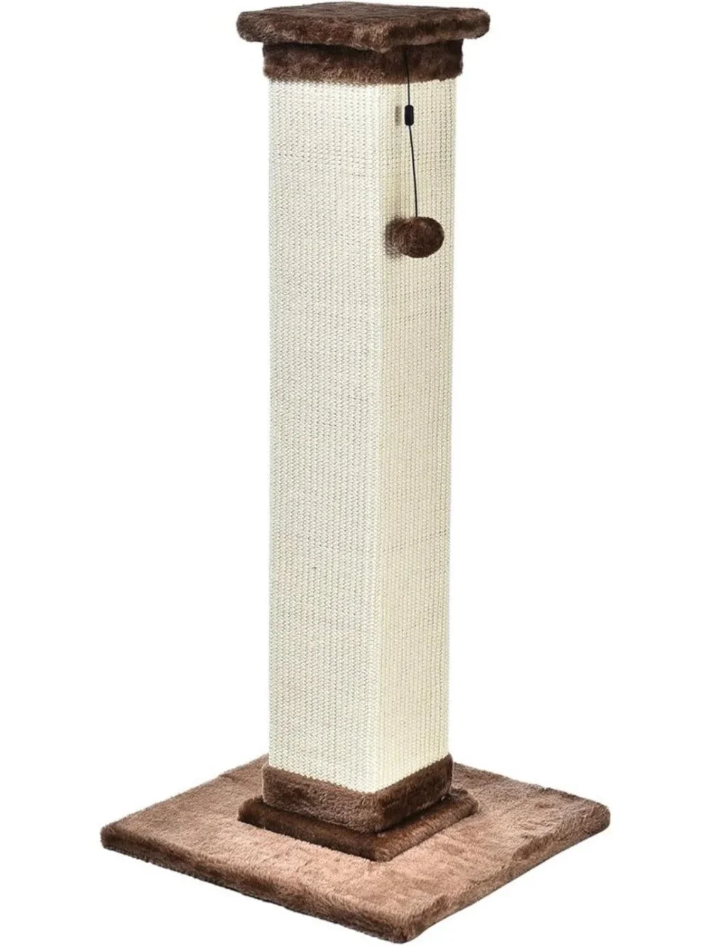 Sturdy Cat Scratching Post for Indoor Cats & Kittens, 35.4” Tall, Sisal Rope